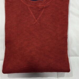 American Eagle Outfitters Men's Brick Red Crewneck Sweater